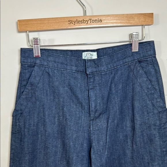 J Crew Rayner Jean Wide Leg Dark Wash Trouser High Waist Sz 26 NEW - Picture 5 of 9